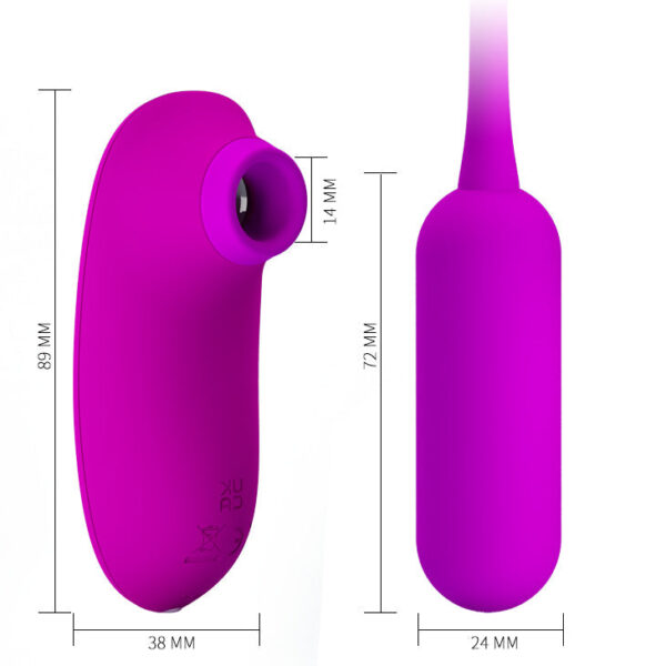 Egg Wireless Control Sucking Egg "Curupira" - Purple