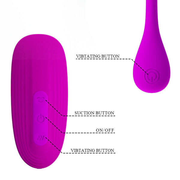 Egg Wireless Control Sucking Egg "Curupira" - Purple