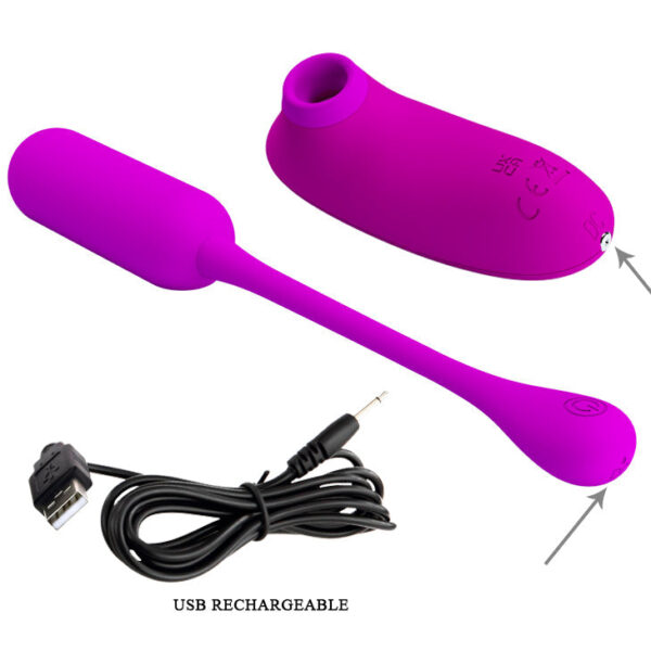 Egg Wireless Control Sucking Egg "Curupira" - Purple