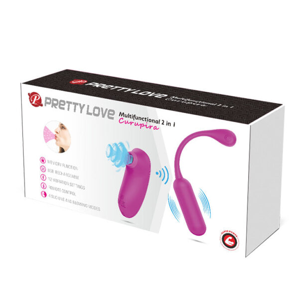 Egg Wireless Control Sucking Egg "Curupira" - Purple