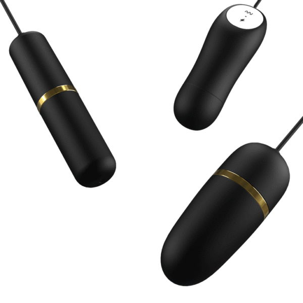 Egg Battery Double Vibro Bullets Electric Stimulation - Black