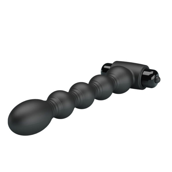 Anal Beaded Vibrating Bullet Anal Toy "Lynn" Black