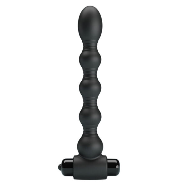 Anal Beaded Vibrating Bullet Anal Toy "Lynn" Black