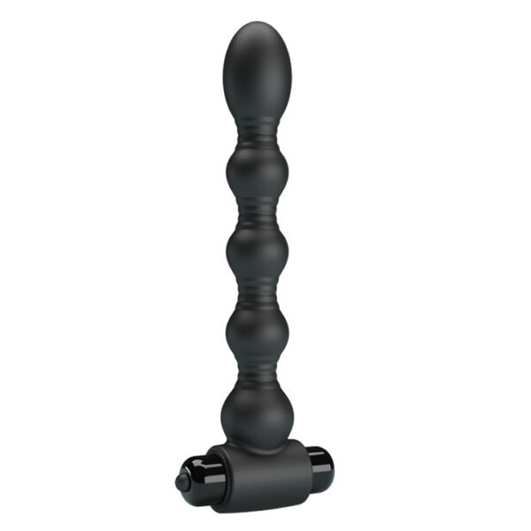 Anal Beaded Vibrating Bullet Anal Toy "Lynn" Black