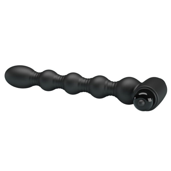 Anal Beaded Vibrating Bullet Anal Toy "Lynn" Black