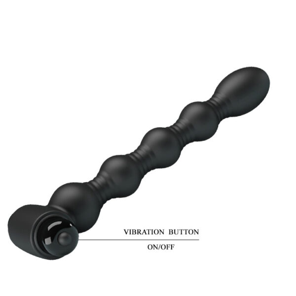 Anal Beaded Vibrating Bullet Anal Toy "Lynn" Black