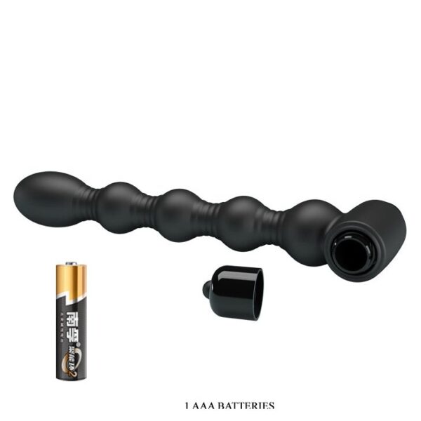Anal Beaded Vibrating Bullet Anal Toy "Lynn" Black