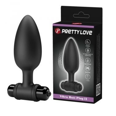 Anal Stimulator ''Vibra Butt PLUG II'' Vibrating Prostate Stimulator - Black