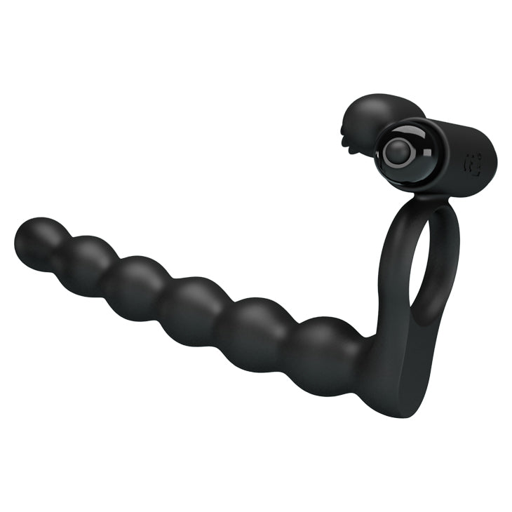 Cock Ring / Clitoral Vibrating ''Hercules Penis Sheath III'' - Black
