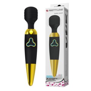 Body Wand Massager Rechargeable "Body Wand"- Black & Gold