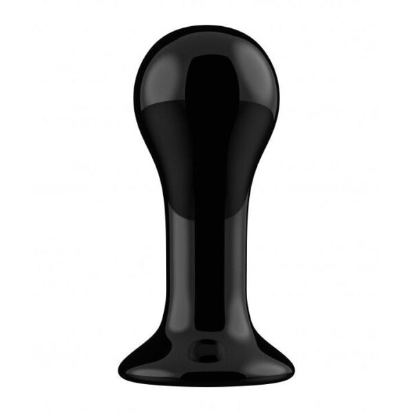 Chrystalino "Globy" - Glass Vibrator - With Suction Cup and Remote - Rechargeable - 10 Speed - Black