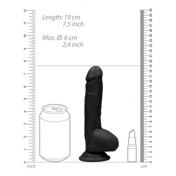 Dildo 6.5 inch Realistic Dildo Black