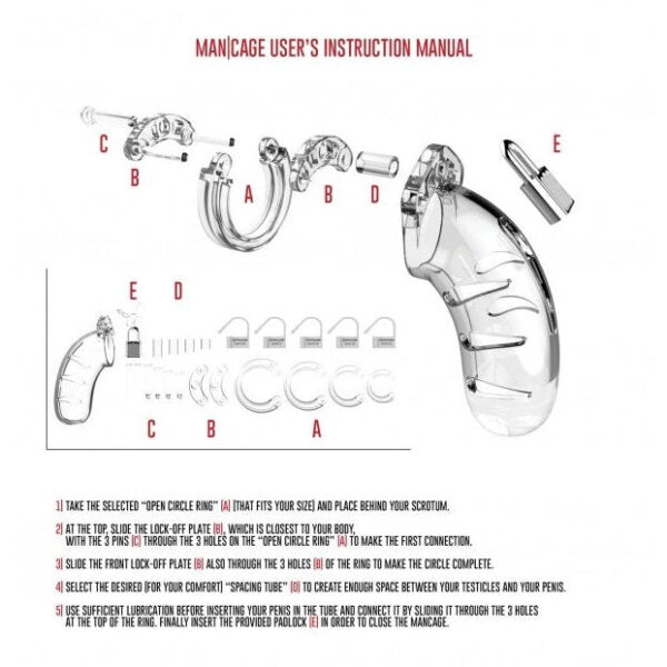 Model 06 - Chastity - 5.5" - Cock Cage - Transparent