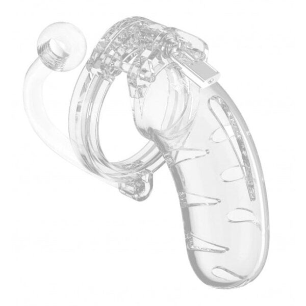 Model 11 - Chastity - 4.5" - Cage with Plug - Transparent