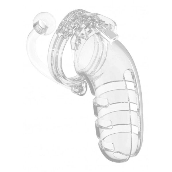 Model 12 - Chastity - 5.5" - Cage with Plug - Transparent