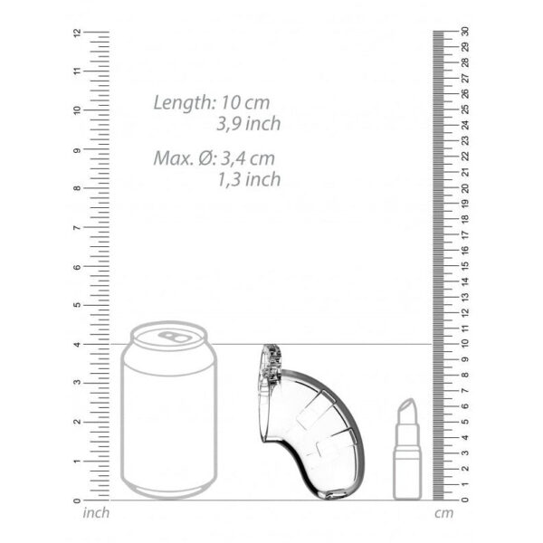Model 15 - Chastity - 3.5" - Cage with Silicone Urethral Sounding