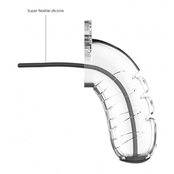 Model 16 - Chastity - 4.5" - Cage with Silicone Urethral Sounding