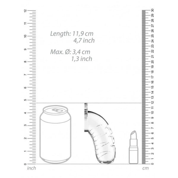 Model 16 - Chastity - 4.5" - Cage with Silicone Urethral Sounding