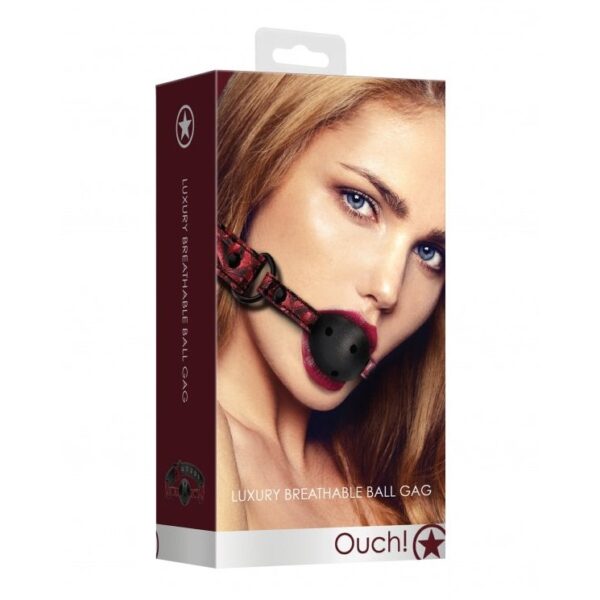 Ball Luxury Breathable Ball Gag - Burgundy