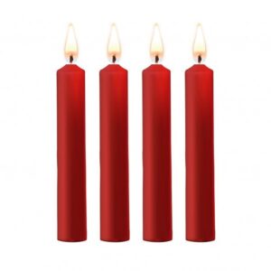 Teasing Wax Candles - Paraffin - 4-pack - Red