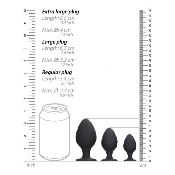 Anal Butt Plug Set - Black