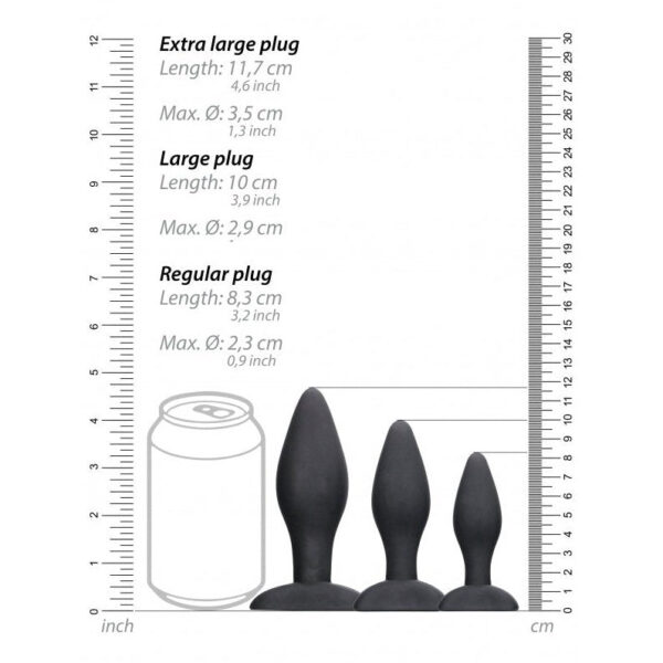 Anal Butt Plug Set - Black
