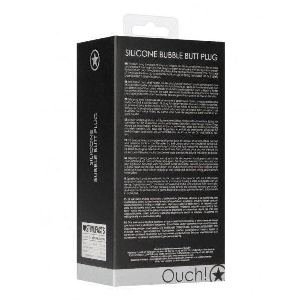 Anal Silicone ''Bubble Butt'' Plug - Black