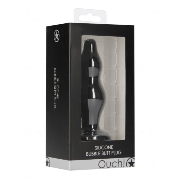 Anal Silicone ''Bubble Butt'' Plug - Black
