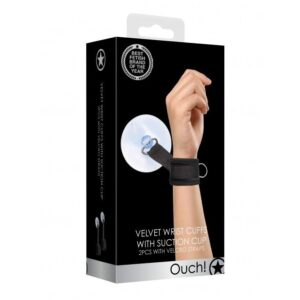 Velvet & Velcro Adjustable Handcuffs Suction Cup