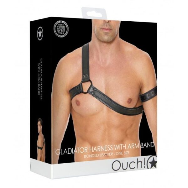 Harness Gladiator with Arm Band- One Size - Black