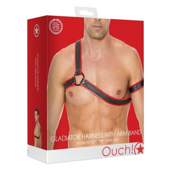 Harness Gladiator with Arm Band - One Size - Red