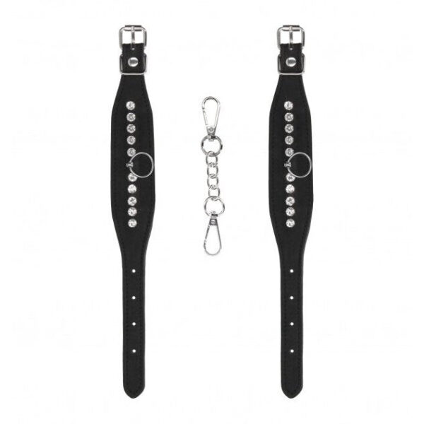 Handcuffs Diamond Studded  - Black