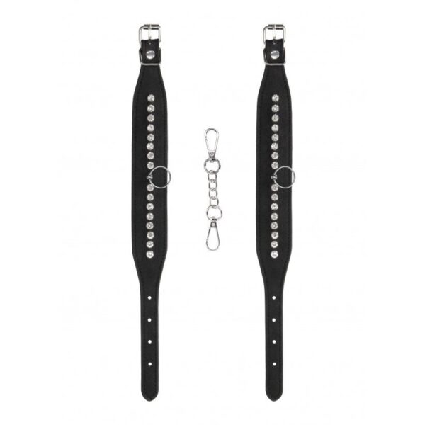 Ankle Cuffs Diamond Studded - Black