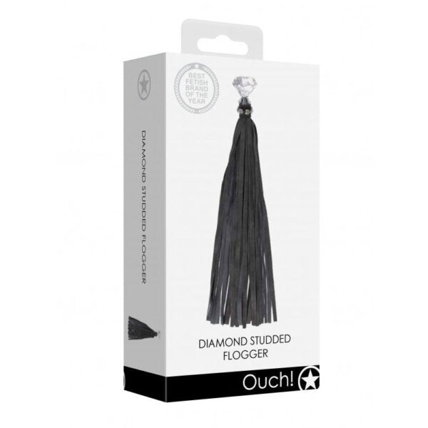 Flogger Diamond Studded Flogger - Black