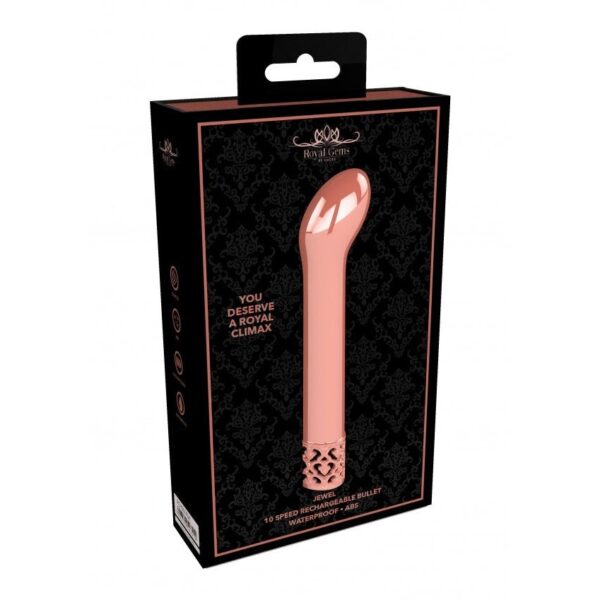 Rechargeable Jewel - Rechargeable ABS Bullet - Rose Gold
