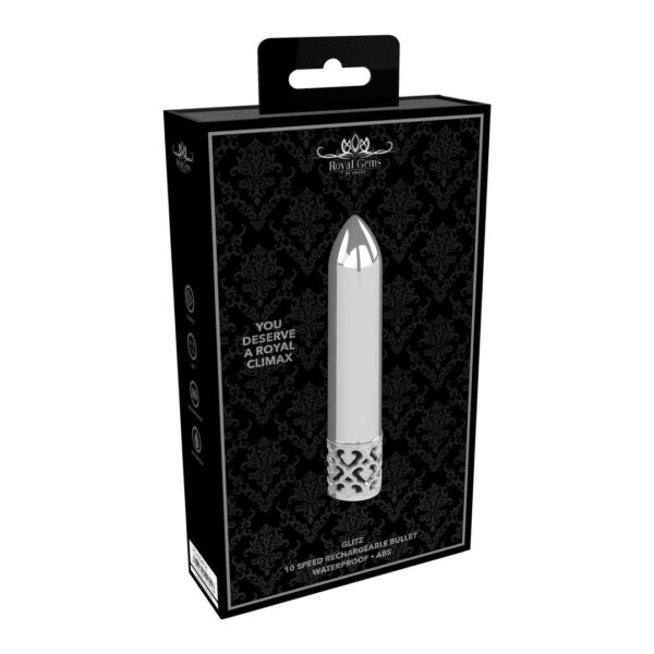 Rechargeable Glitz - Rechargeable ABS Bullet - Silver