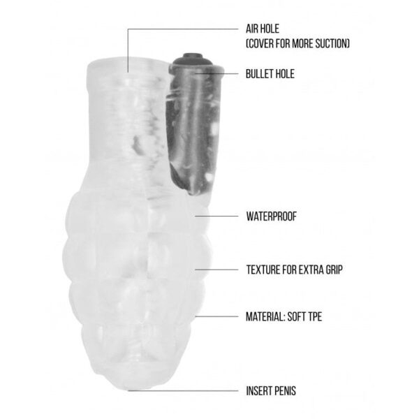 No 22 - Stroker - with vibrating bullet - Translucent