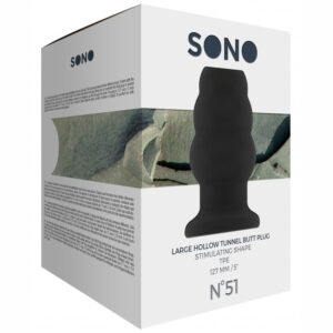 No 51 - Large Hollow Tunnel Butt Plug - 5 Inch - Black