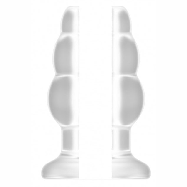 No 51 - Large Hollow Tunnel Butt Plug - 5 Inch - Translucent