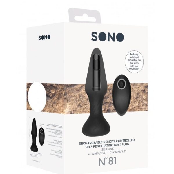 No 81 - Rechargeable Remote Controlled Self Penetrating Butt Plug