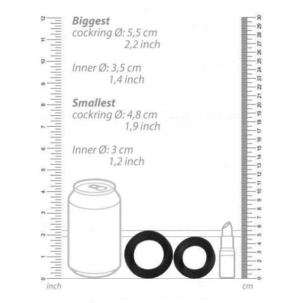 No 86 - Cock Ring Set - Black