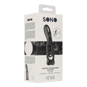 No 88 - Vibrating Rechargeable Cock Ring - Black