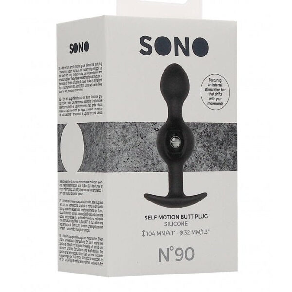 No 90 - Self Penetrating Butt Plug - Black
