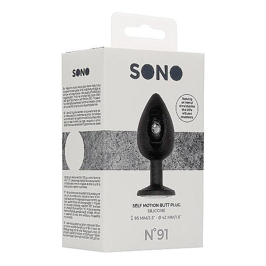 No 91 - Self Penetrating Butt Plug - Black