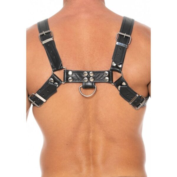 Harness Chest Bulldog - Black/Black - S/M