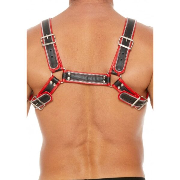 Harness Z Series Chest Bulldog - Black/Red - S/M