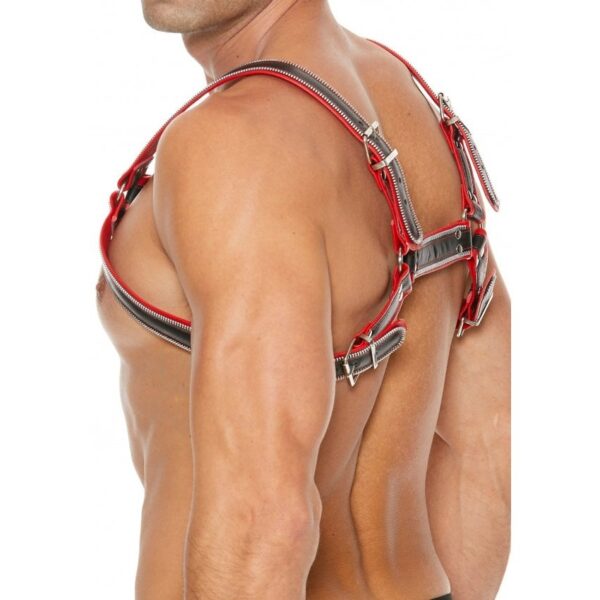 Harness Z Series Chest Bulldog - Black/Red - S/M