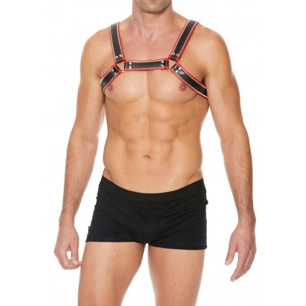 Harness Z Series Chest Bulldog - Black/Red - S/M