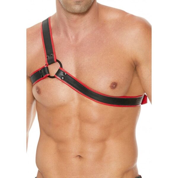 Harness Gladiator Leather - Black/Red