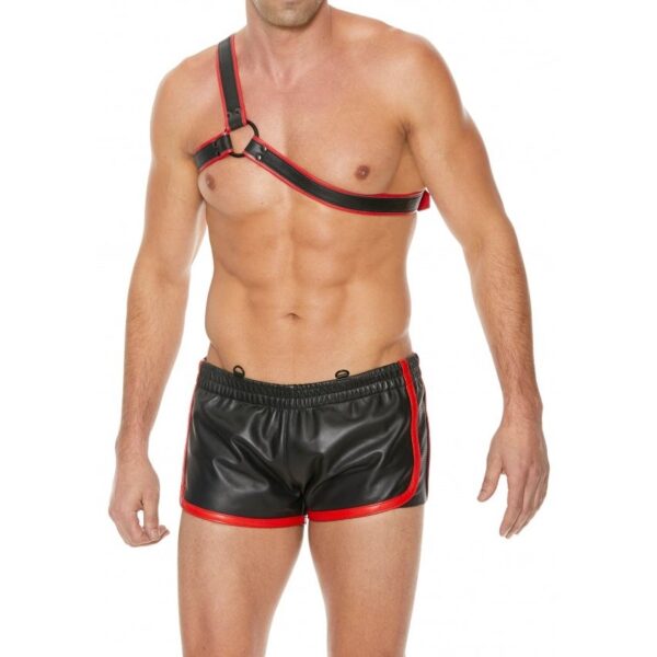 Harness Gladiator Leather - Black/Red